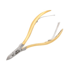HNRD-C090 Round Head , (Half Gold), Jaw 16, Double Spring Cuticle Nipper Stainless Steel 420