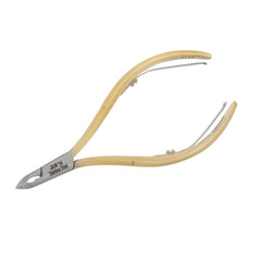 HNRD-D117 Round Head , (Half Gold), Jaw 14 , Double Spring Cuticle Nipper Stainless Steel 420