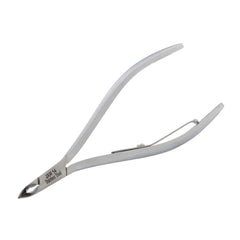 HNSS-F155 Semi-Square Head Cuticle Nipper, Jaw 14, Single Spring, Matt Grey, Stainless Steel 420