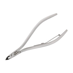 HNSS-F156 Semi-Square Head Cuticle Nipper, Jaw 14, Single Spring, Polish Grey, Stainless Steel 420