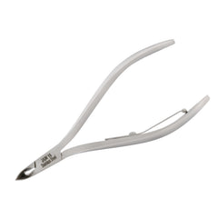 HNSS-F158 Semi-Square Head Cuticle Nipper, Jaw 16, Single Spring, Polish Grey, Stainless Steel 420