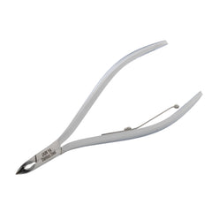 HNRD-F159  Round Head Cuticle Nipper, Jaw 14, Single Spring, Matt Grey, Stainless Steel 420