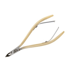 HNSQ-F168 Square Head , (Half Gold), Jaw 16 , Double Spring Cuticle Nipper Stainless Steel 420