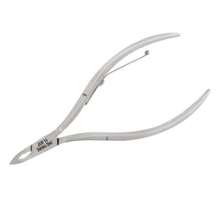 HNSS-E126 Semi-Square Head Cuticle Nipper, Jaw 14, Single Spring, Polish Grey, Stainless Steel 420