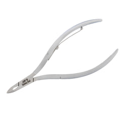 HNSS-E127 Semi-Square Head Cuticle Nipper, Jaw 16, Single Spring, Matt Grey, Stainless Steel 420