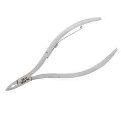 HNRD-E129 Round Head Cuticle Nipper, Jaw 14, Single Spring, Matt Grey, Stainless Steel 420
