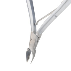 HNSS-B035 Semi-Square Head Cuticle Nipper, Jaw 14, Single Spring, Matt Grey, Stainless Steel 420