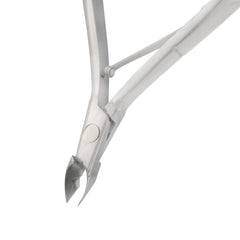 HNSS-B036 Semi-Square Head Cuticle Nipper, Jaw 14, Single Spring, Polish Grey, Stainless Steel 420