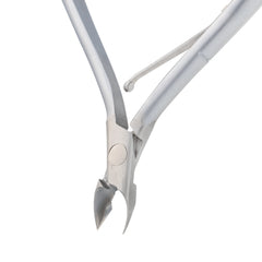 HNSS-B037 Semi-Square Head Cuticle Nipper, Jaw 16, Single Spring, Matt Grey, Stainless Seel 420