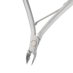 HNSS-B038 Semi-Square Head Cuticle Nipper, Jaw 16, Single Spring, Polish Grey, Stainless Seel 420