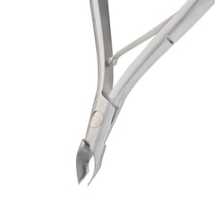 HNRD-B040 Round Head Cuticle Nipper, Jaw 14, Single Spring, Polish Grey, Stainless Steel 420
