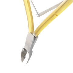 HNSQ-B045 Square Head , (Half Gold), Jaw 14 , Double Spring Cuticle Nipper Stainless Steel 420