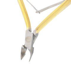 HNSQ-B048 Square Head , (Half Gold), Jaw 16 , Double Spring Cuticle Nipper Stainless Steel 420