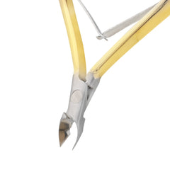 HNSS-B054 Semi-Square Head , (Half Gold), Jaw 16 , Double Spring Cuticle Nipper Stainless Steel 420