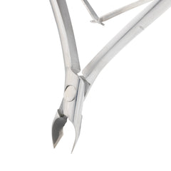 HNRD-B056 Round Head , (Polish Grey), Jaw 14 , Double Spring Cuticle Nipper Stainless Steel 420