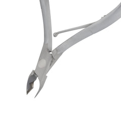HNSS-D095 Semi-Square Head Cuticle Nipper, Jaw 14, Single Spring, Matt Grey, Stainless Steel 420