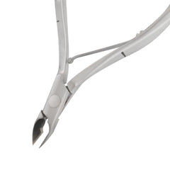 HNSS-D098 Semi-Square Head Cuticle Nipper, Jaw 16, Single Spring, Polish Grey, Stainless Steel 420