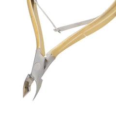 HNSS-D114 Semi-Square Head , (Half Gold), Jaw 16 , Double Spring Cuticle Nipper Stainless Steel 420