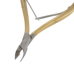 HNRD-D120 Round Head , (Half Gold), Jaw 16 , Double Spring Cuticle Nipper Stainless Steel 420