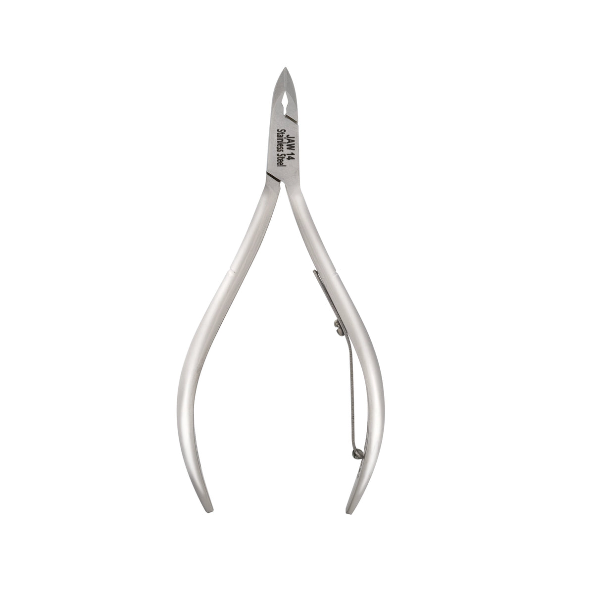 HNSQ-B032 Square Head Cuticle Nipper, Jaw 14, Single Spring, Polish Grey, Stainless Steel 420