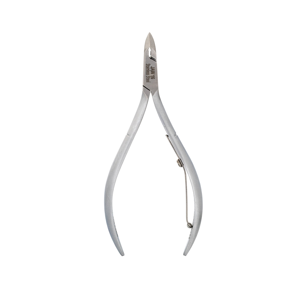 HNSQ-B033 Square Head Cuticle Nipper, Jaw 16, Single Spring, Matt Grey, Stainless Steel 420