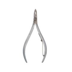 HNSS-B035 Semi-Square Head Cuticle Nipper, Jaw 14, Single Spring, Matt Grey, Stainless Steel 420