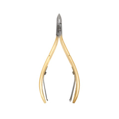 HNSQ-B045 Square Head , (Half Gold), Jaw 14 , Double Spring Cuticle Nipper Stainless Steel 420