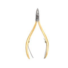 HNSQ-B048 Square Head , (Half Gold), Jaw 16 , Double Spring Cuticle Nipper Stainless Steel 420