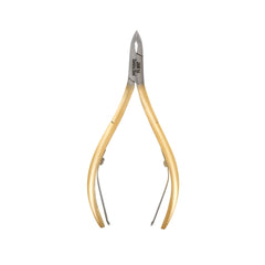HNRD-B057 Round Head , (Half Gold), Jaw 14 , Double Spring Cuticle Nipper Stainless Steel 420