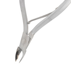 HNSQ-E121 Square Head Cuticle Nipper, Jaw 14, Single Spring, Matt Grey, Stainless Steel 420