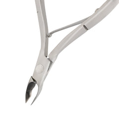 HNSS-E126 Semi-Square Head Cuticle Nipper, Jaw 14, Single Spring, Polish Grey, Stainless Steel 420