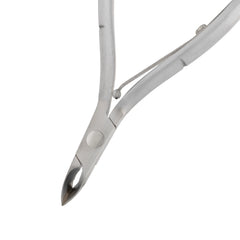 HNSS-E127 Semi-Square Head Cuticle Nipper, Jaw 16, Single Spring, Matt Grey, Stainless Steel 420