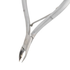 HNRD-E129 Round Head Cuticle Nipper, Jaw 14, Single Spring, Matt Grey, Stainless Steel 420