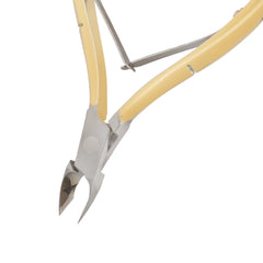 HNSQ-E135 Square Head , (Half Gold), Jaw 14 , Double Spring Cuticle Nipper Stainless Steel 420