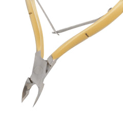 HNSQ-E138 Square Head , (Half Gold), Jaw 16 , Double Spring Cuticle Nipper Stainless Steel 420