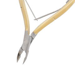 HNSS-E141 Semi-Square Head , (Half Gold), Jaw 14 , Double Spring Cuticle Nipper Stainless Steel 420