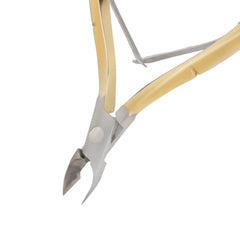 HNSS-E144 Semi-Square Head , (Half Gold), Jaw 16 , Double Spring Cuticle Nipper Stainless Steel 420