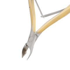 HNRD-E150 Round Head , (Half Gold), Jaw 16 , Double Spring Cuticle Nipper Stainless Steel 420
