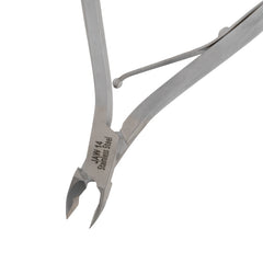 HNSQ-F151 Square Head Cuticle Nipper, Jaw 14, Single Spring, Matt Grey, Stainless Steel 420