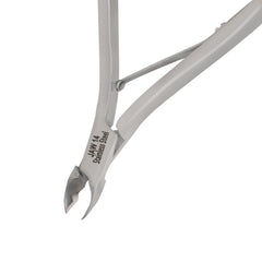 HNSS-F156 Semi-Square Head Cuticle Nipper, Jaw 14, Single Spring, Polish Grey, Stainless Steel 420