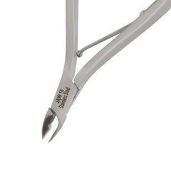 HNSS-F158 Semi-Square Head Cuticle Nipper, Jaw 16, Single Spring, Polish Grey, Stainless Steel 420