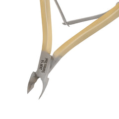 HNSQ-F165 Square Head , (Half Gold), Jaw 14 , Double Spring Cuticle Nipper Stainless Steel 420
