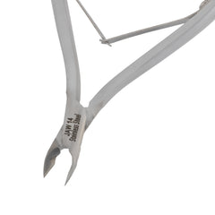 HNRD-F175 Round Head , (Matt Grey), Jaw 14 , Double Spring Cuticle Nipper Stainless Steel 420