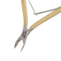 HNRD-F177 Round Head , (Half Gold), Jaw 14 , Double Spring Cuticle Nipper Stainless Steel 420