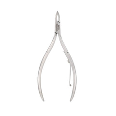 HNSS-E126 Semi-Square Head Cuticle Nipper, Jaw 14, Single Spring, Polish Grey, Stainless Steel 420