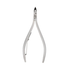 HNSS-F158 Semi-Square Head Cuticle Nipper, Jaw 16, Single Spring, Polish Grey, Stainless Steel 420