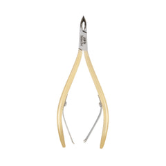 HNSQ-F165 Square Head , (Half Gold), Jaw 14 , Double Spring Cuticle Nipper Stainless Steel 420