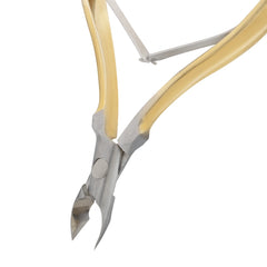 HNRD-C090 Round Head , (Half Gold), Jaw 16, Double Spring Cuticle Nipper Stainless Steel 420