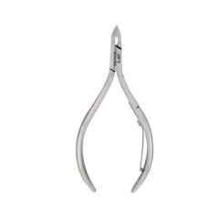 HNSS-D098 Semi-Square Head Cuticle Nipper, Jaw 16, Single Spring, Polish Grey, Stainless Steel 420