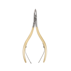 HNSS-C081 Semi-Square Head , (Half Gold), Jaw 14, Double Spring Cuticle Nipper Stainless Steel 420